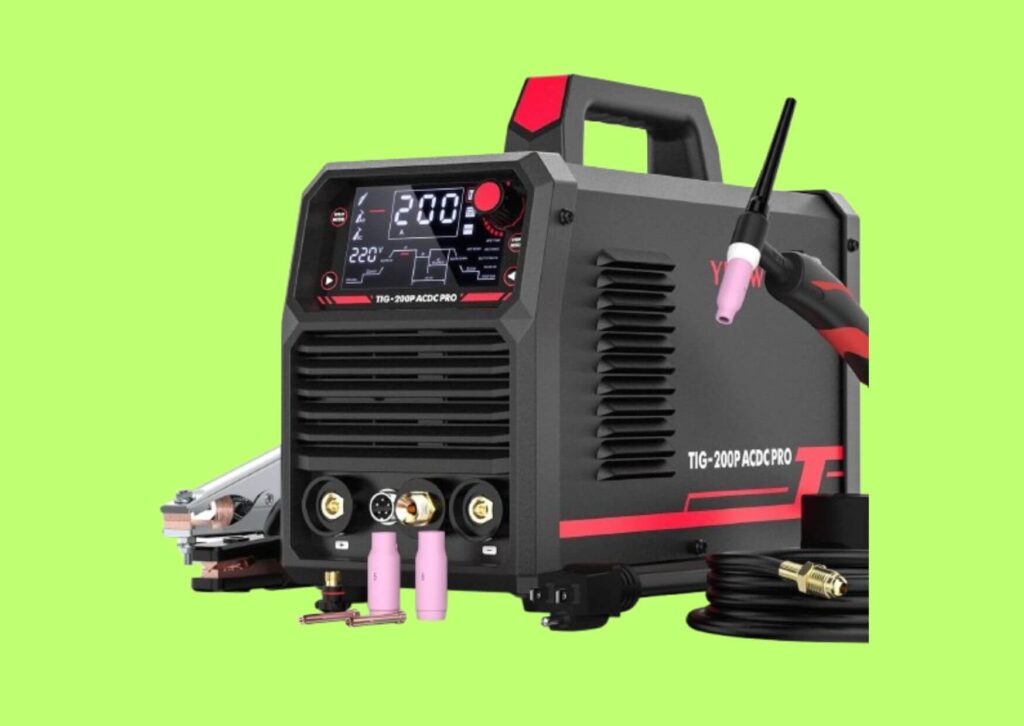 YESWELDER 200A AC/DC Aluminum Tig Welder with Pulse Large LED Display, Digital Inverter STICK/TIG 110/220V Dual Voltage TIG Welding Machine TIG-200P ACDC
