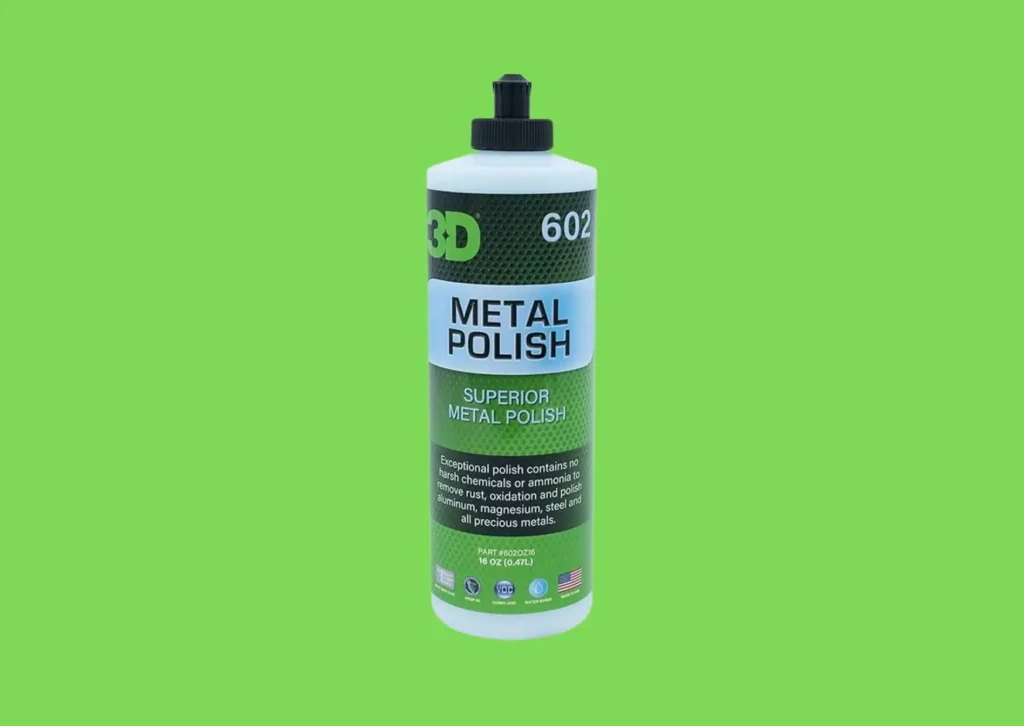 3D Metal Polish - Heavy Duty Multi Purpose Polish, Cleaner, Restorer and Protectant for Metal, Aluminum, Chrome 16oz.
