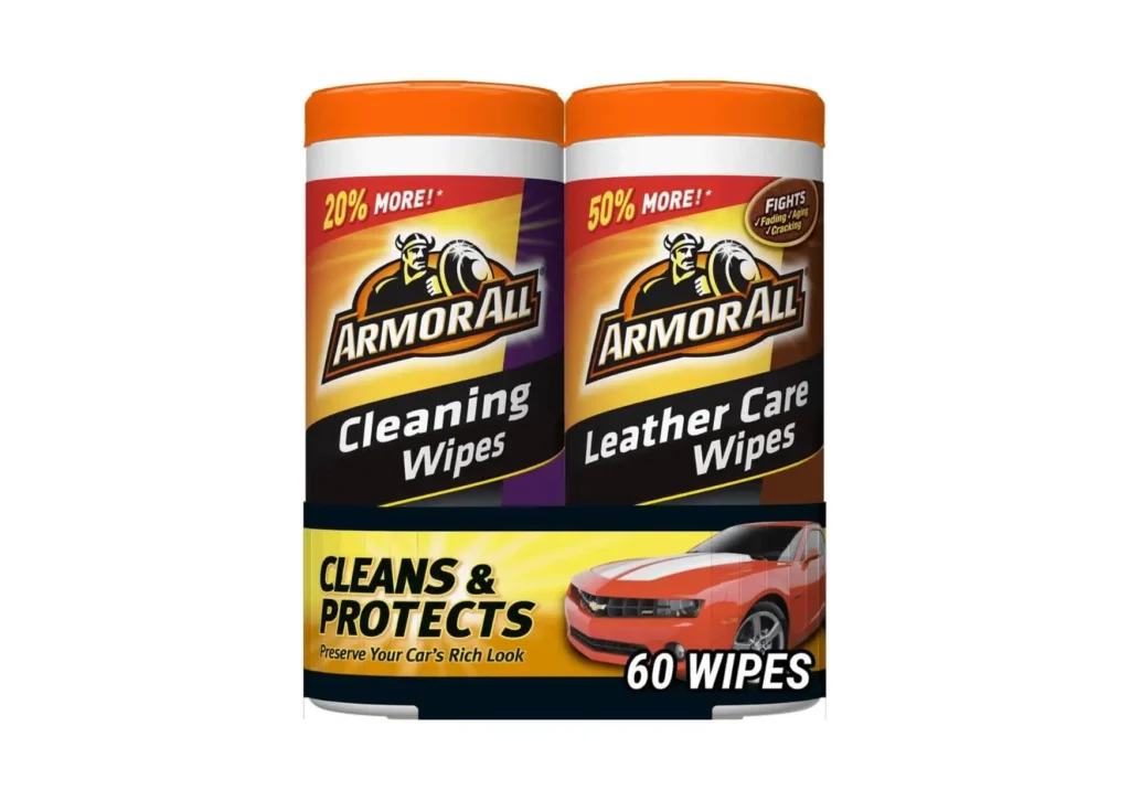 Armor All Car Cleaning Wipes and Leather Wipes, Use on Car Interior